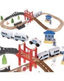 Дървено влакче железопътна линия с батерия 3.2м